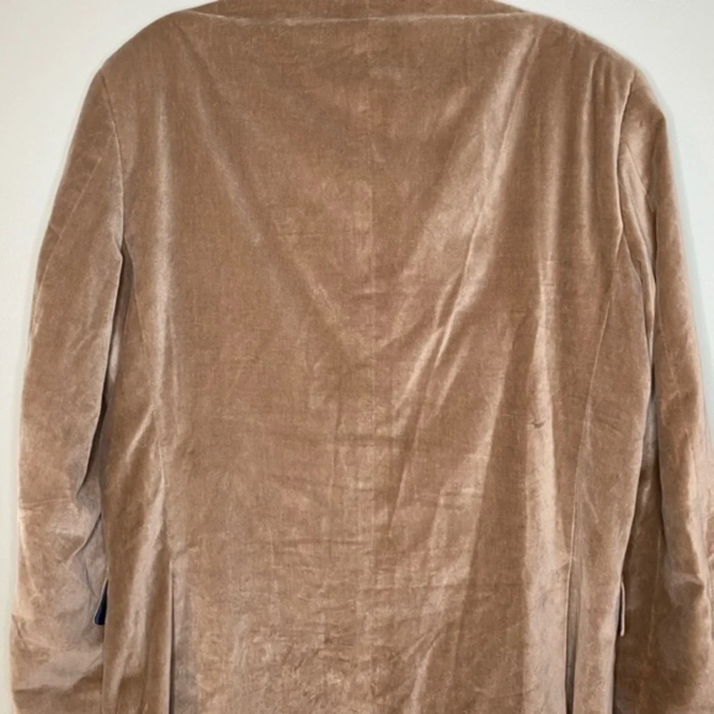 Robert Louis Blazer‎ Luxury Sports Coat Tan Velvet Velour Men Sz 44R Venezula